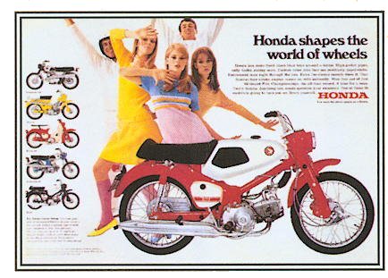 vintage honda motorcycle ads